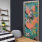 Maya Angelou Door Cover Inspirational Quote Design Vibrant Teal and Orange Leaf Motif - African Pride
