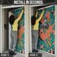 Maya Angelou Door Cover Inspirational Quote Design Vibrant Teal and Orange Leaf Motif - African Pride