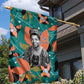 Maya Angelou Garden Flag Inspirational Quote Design Vibrant Teal and Orange Leaf Motif - African Pride