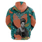 Maya Angelou Hoodie Inspirational Quote Design Vibrant Teal and Orange Leaf Motif - African Pride