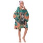 Maya Angelou Kid Wearable Blanket Hoodie Inspirational Quote Design Vibrant Teal and Orange Leaf Motif - African Pride
