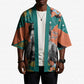 Maya Angelou Kimono Inspirational Quote Design Vibrant Teal and Orange Leaf Motif - African Pride