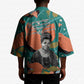 Maya Angelou Kimono Inspirational Quote Design Vibrant Teal and Orange Leaf Motif - African Pride