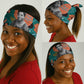 Maya Angelou Neck Gaiter Inspirational Quote Design Vibrant Teal and Orange Leaf Motif - African Pride