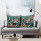 Maya Angelou Pillow Cover Inspirational Quote Design Vibrant Teal and Orange Leaf Motif - African Pride