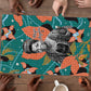 Maya Angelou Puzzle Inspirational Quote Design Vibrant Teal and Orange Leaf Motif - African Pride