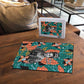 Maya Angelou Puzzle Inspirational Quote Design Vibrant Teal and Orange Leaf Motif - African Pride