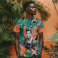 Maya Angelou T shirt Inspirational Quote Design Vibrant Teal and Orange Leaf Motif - African Pride