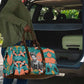 Maya Angelou Travel Bag Inspirational Quote Design Vibrant Teal and Orange Leaf Motif - African Pride