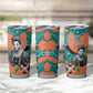 Maya Angelou Tumbler Cup Inspirational Quote Design Vibrant Teal and Orange Leaf Motif - African Pride