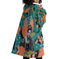 Maya Angelou Wearable Blanket Hoodie Inspirational Quote Design Vibrant Teal and Orange Leaf Motif - African Pride