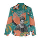 Maya Angelou Women Casual Shirt Inspirational Quote Design Vibrant Teal and Orange Leaf Motif - African Pride