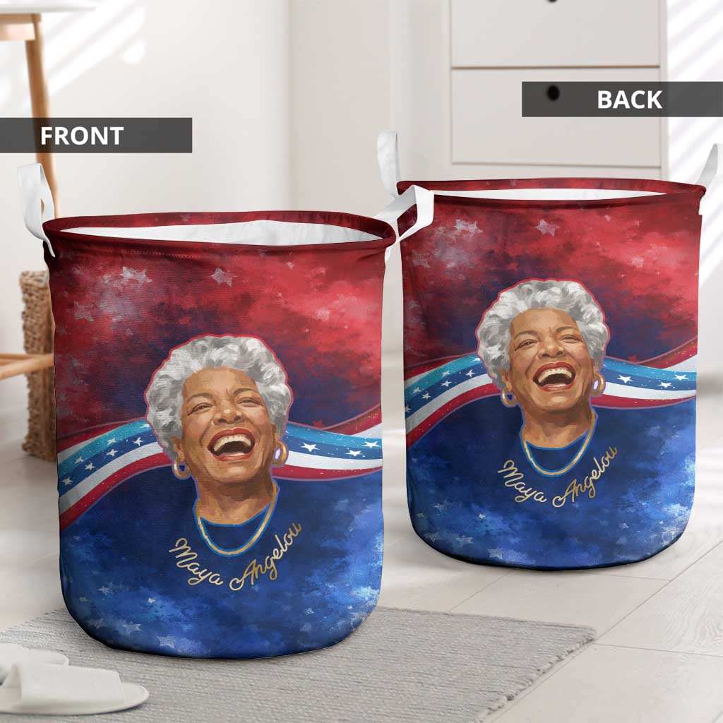 Maya Angelou Laundry Basket Inspirational Life Mission Quote Celebration of Joy Passion and Compassion - African Pride