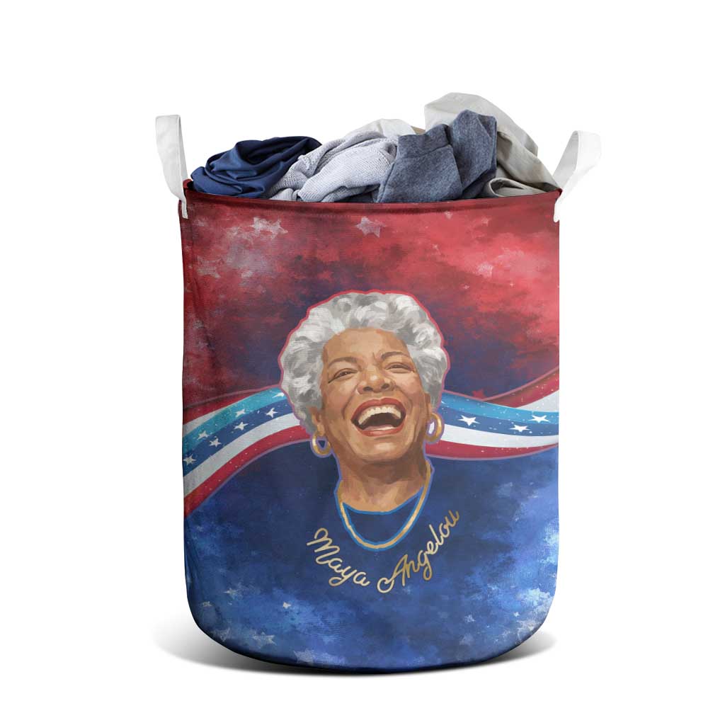Maya Angelou Laundry Basket Inspirational Life Mission Quote Celebration of Joy Passion and Compassion - African Pride