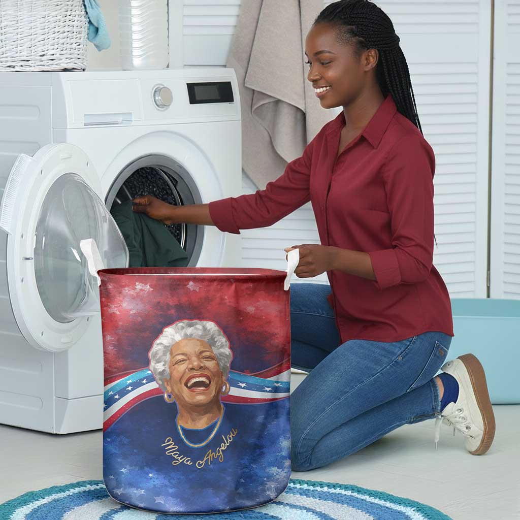 Maya Angelou Laundry Basket Inspirational Life Mission Quote Celebration of Joy Passion and Compassion - African Pride