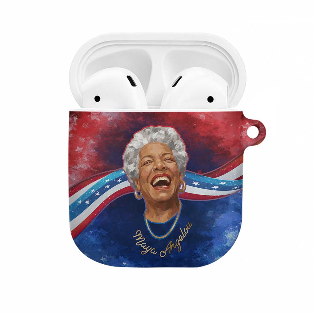 Maya Angelou AirPods Case Inspirational Life Mission Quote Celebration of Joy Passion and Compassion - African Pride