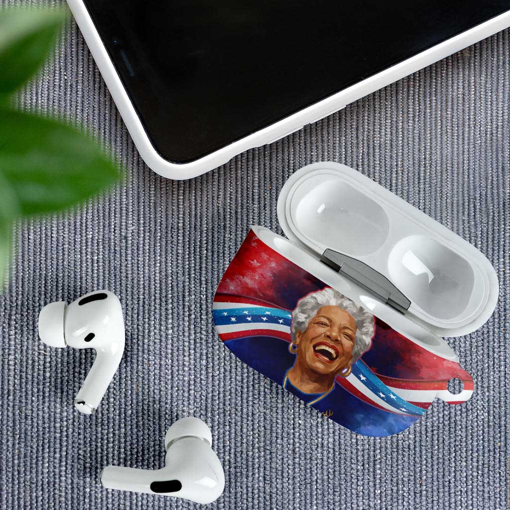 Maya Angelou AirPods Case Inspirational Life Mission Quote Celebration of Joy Passion and Compassion - African Pride
