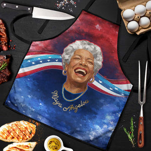 Maya Angelou Apron Inspirational Life Mission Quote Celebration of Joy Passion and Compassion - African Pride