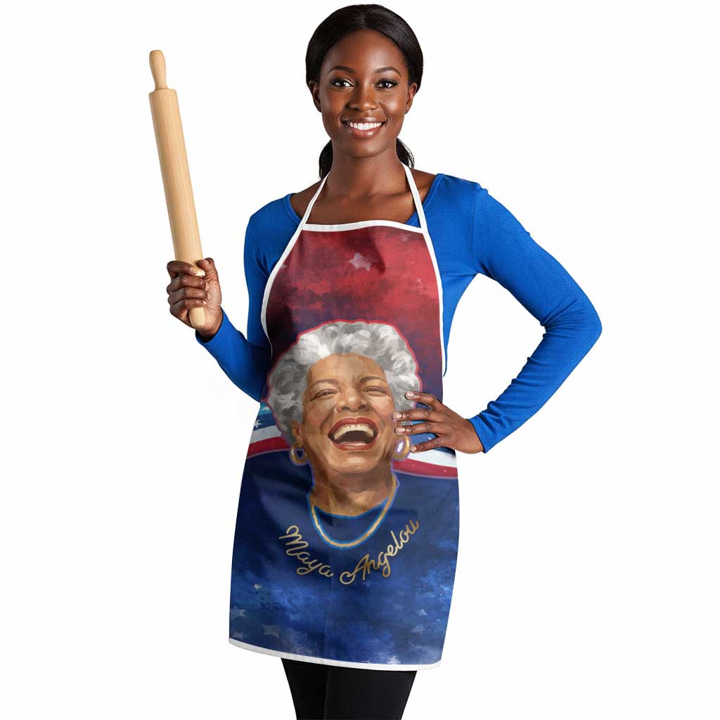 Maya Angelou Apron Inspirational Life Mission Quote Celebration of Joy Passion and Compassion - African Pride