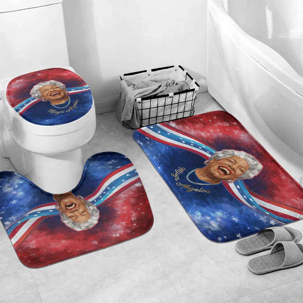 Maya Angelou Bathroom Set Inspirational Life Mission Quote Celebration of Joy Passion and Compassion - African Pride