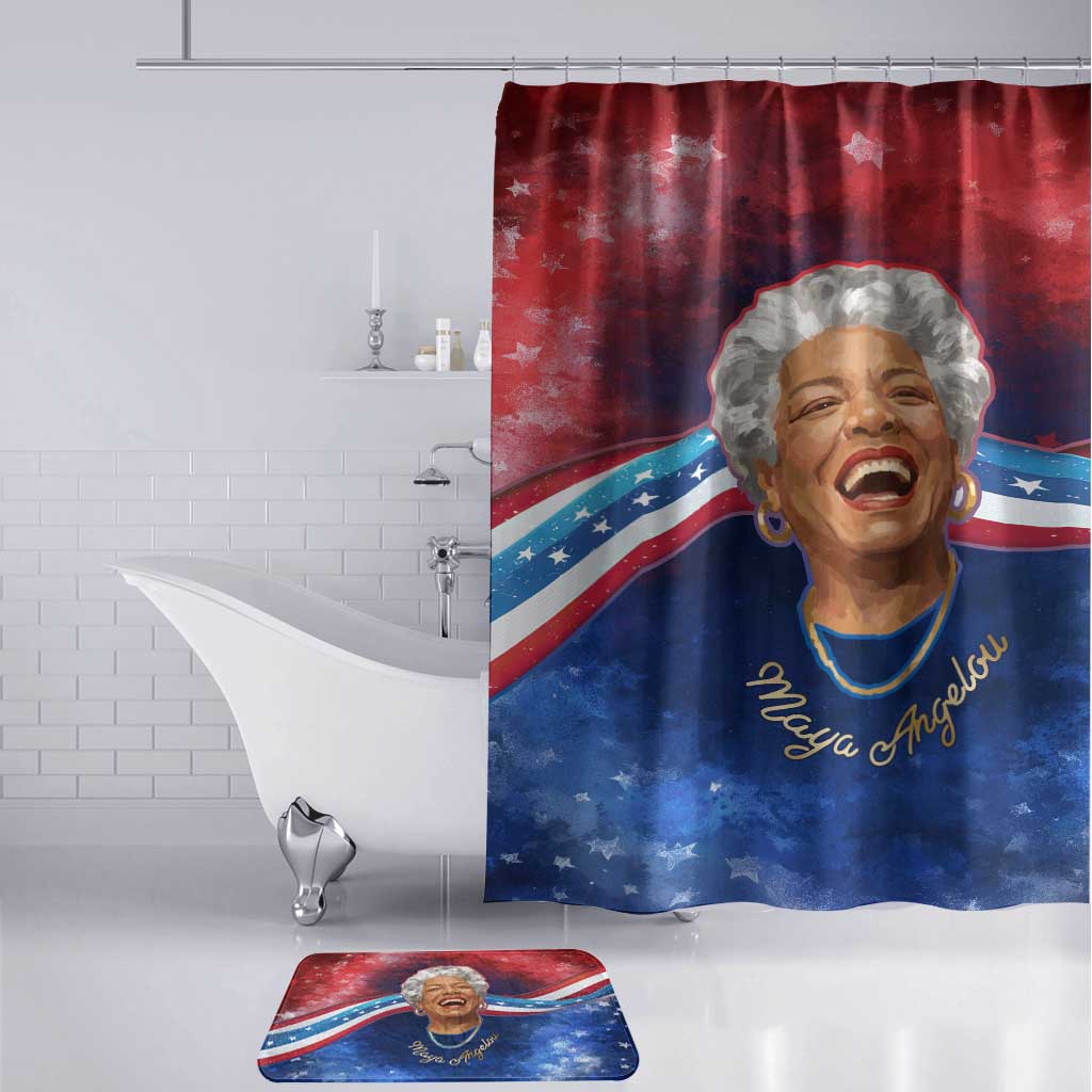 Maya Angelou Bathroom Set Inspirational Life Mission Quote Celebration of Joy Passion and Compassion - African Pride