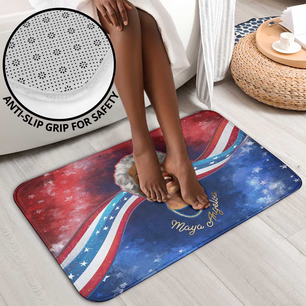 Maya Angelou Bathroom Set Inspirational Life Mission Quote Celebration of Joy Passion and Compassion - African Pride