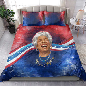 Maya Angelou Bedding Set Inspirational Life Mission Quote Celebration of Joy Passion and Compassion - African Pride
