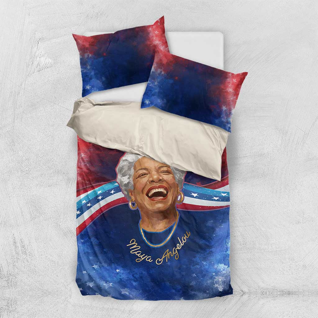 Maya Angelou Bedding Set Inspirational Life Mission Quote Celebration of Joy Passion and Compassion - African Pride