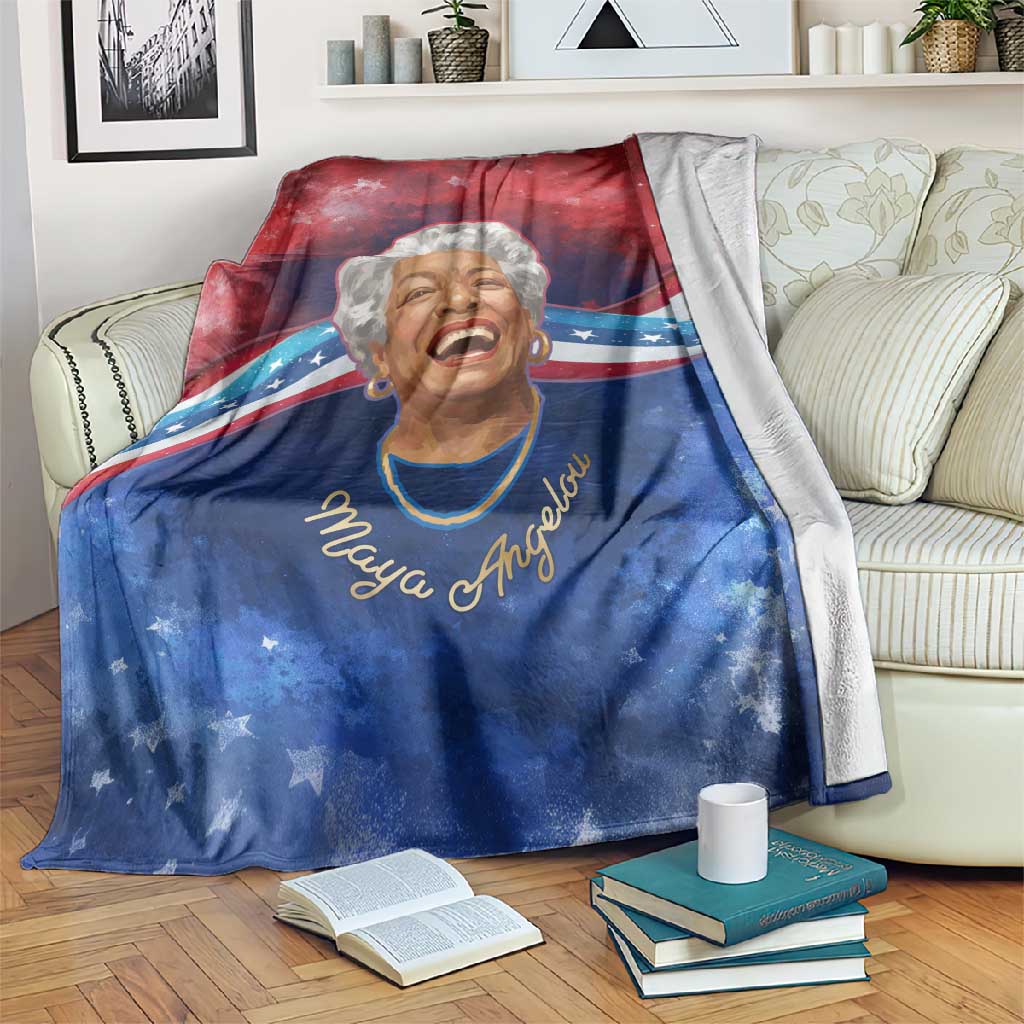 Maya Angelou Blanket Inspirational Life Mission Quote Celebration of Joy Passion and Compassion - African Pride