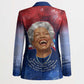 Maya Angelou Blazer Inspirational Life Mission Quote Celebration of Joy Passion and Compassion - African Pride
