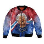 Maya Angelou Bomber Jacket Inspirational Life Mission Quote Celebration of Joy Passion and Compassion - African Pride