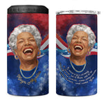 Maya Angelou 4 in 1 Can Cooler Tumbler Inspirational Life Mission Quote Celebration of Joy Passion and Compassion - African Pride