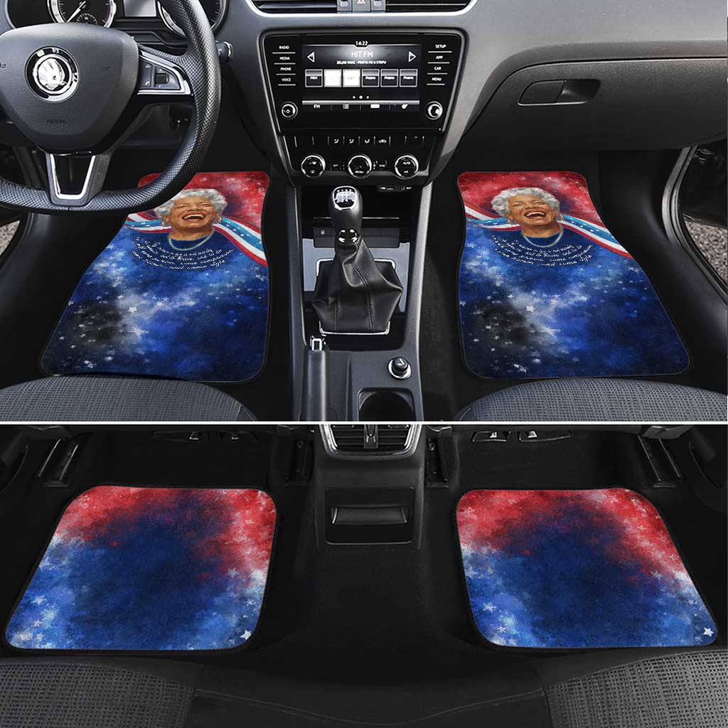 Maya Angelou Car Mats Inspirational Life Mission Quote Celebration of Joy Passion and Compassion - African Pride