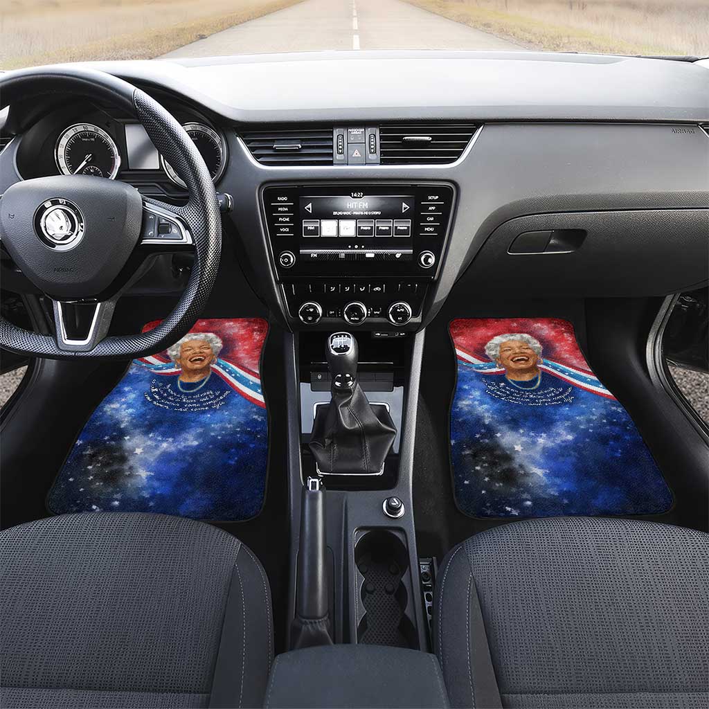 Maya Angelou Car Mats Inspirational Life Mission Quote Celebration of Joy Passion and Compassion - African Pride