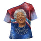 Maya Angelou Cross Shoulder Shirt Inspirational Life Mission Quote Celebration of Joy Passion and Compassion - African Pride