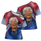 Maya Angelou Cross Shoulder Shirt Inspirational Life Mission Quote Celebration of Joy Passion and Compassion - African Pride