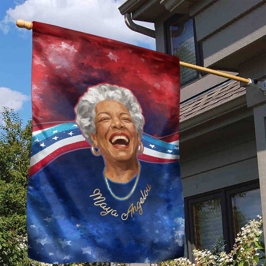 Maya Angelou Garden Flag Inspirational Life Mission Quote Celebration of Joy Passion and Compassion - African Pride