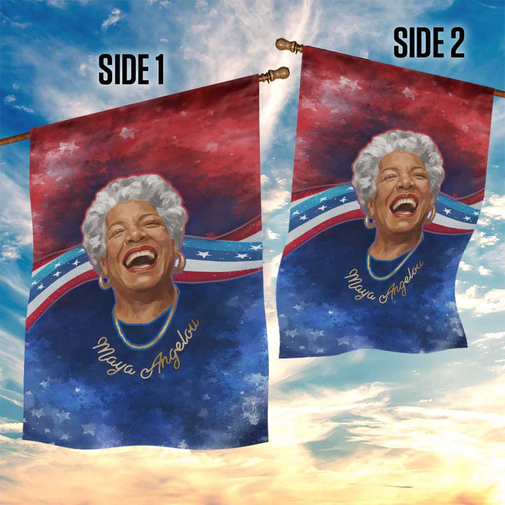 Maya Angelou Garden Flag Inspirational Life Mission Quote Celebration of Joy Passion and Compassion - African Pride