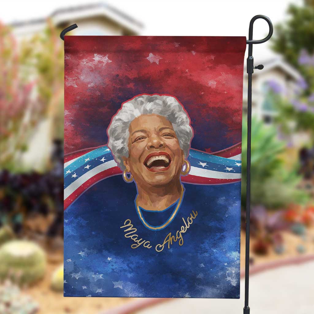 Maya Angelou Garden Flag Inspirational Life Mission Quote Celebration of Joy Passion and Compassion - African Pride