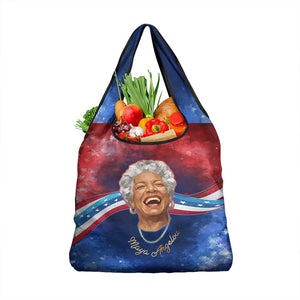 Maya Angelou Grocery Bag Inspirational Life Mission Quote Celebration of Joy Passion and Compassion - African Pride