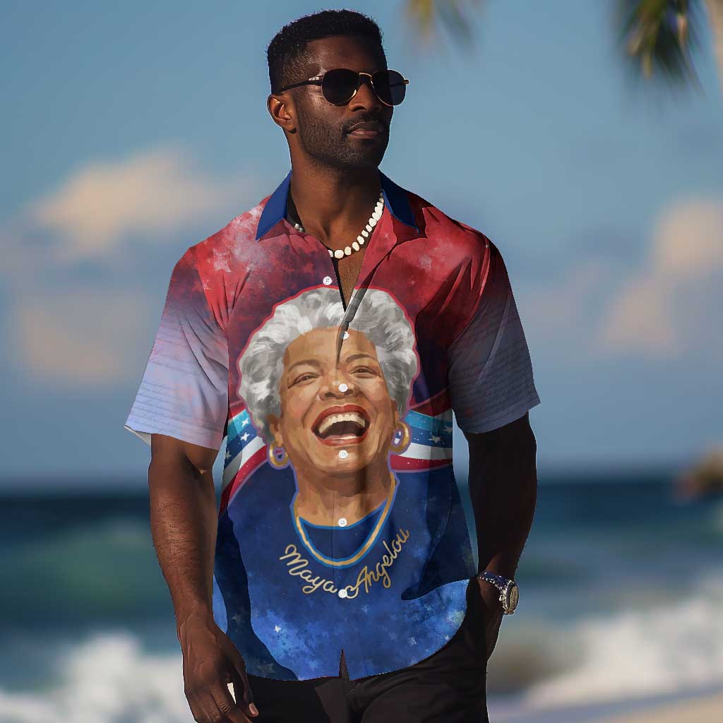 Maya Angelou Hawaiian Shirt Inspirational Life Mission Quote Celebration of Joy Passion and Compassion - African Pride