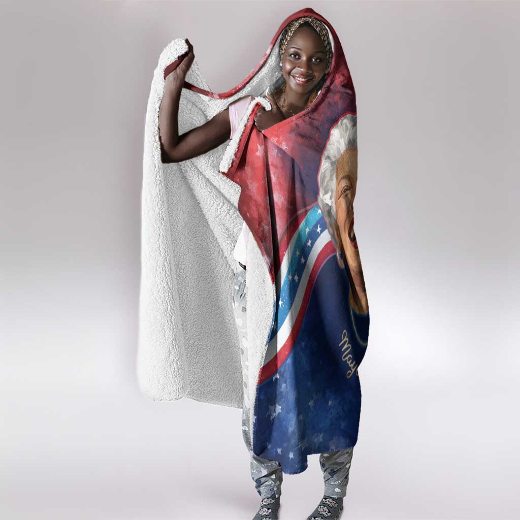 Maya Angelou Hooded Blanket Inspirational Life Mission Quote Celebration of Joy Passion and Compassion - African Pride