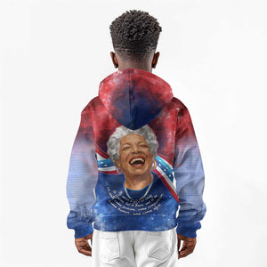 Maya Angelou Kid Hoodie Inspirational Life Mission Quote Celebration of Joy Passion and Compassion - African Pride