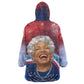 Maya Angelou Kid Wearable Blanket Hoodie Inspirational Life Mission Quote Celebration of Joy Passion and Compassion - African Pride