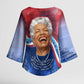 Maya Angelou Kimono Sleeve Blouse Inspirational Life Mission Quote Celebration of Joy Passion and Compassion - African Pride