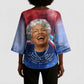 Maya Angelou Kimono Sleeve Blouse Inspirational Life Mission Quote Celebration of Joy Passion and Compassion - African Pride