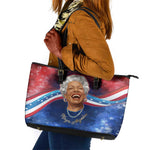 Maya Angelou Leather Tote Bag Inspirational Life Mission Quote Celebration of Joy Passion and Compassion - African Pride