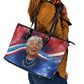 Maya Angelou Leather Tote Bag Inspirational Life Mission Quote Celebration of Joy Passion and Compassion - African Pride