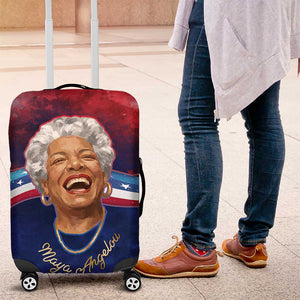 Maya Angelou Luggage Cover Inspirational Life Mission Quote Celebration of Joy Passion and Compassion - African Pride