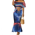 Maya Angelou Mermaid Dress Inspirational Life Mission Quote Celebration of Joy Passion and Compassion - African Pride